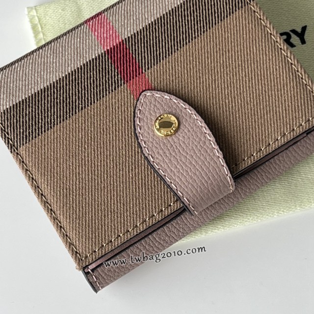 Burberry專門店新款女士短夾錢包 巴寶莉拼色翻蓋短錢包 yxb1451